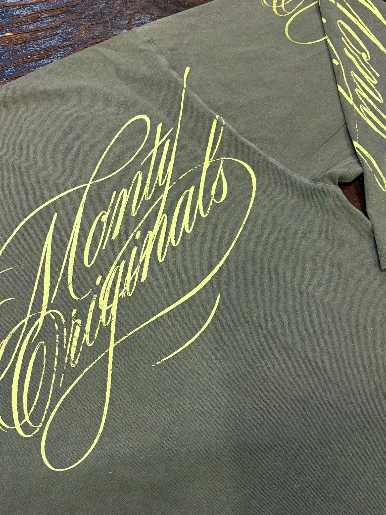 Script Longsleeve — Vintage Green